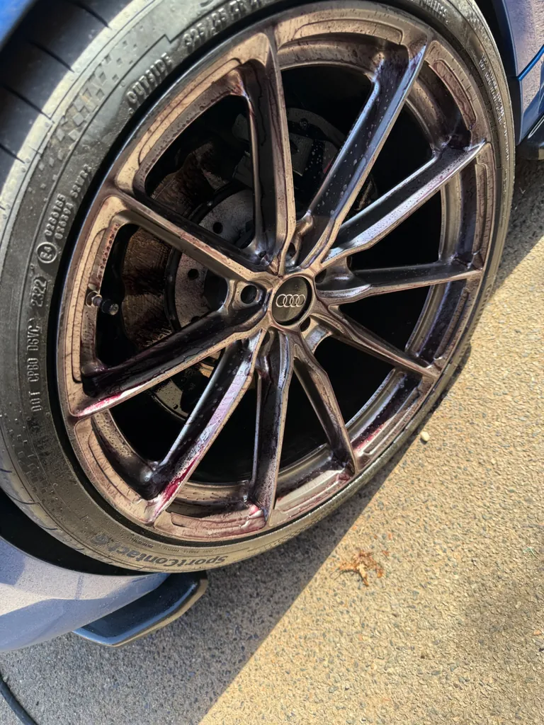 Alloy wheel during decontamination treatment