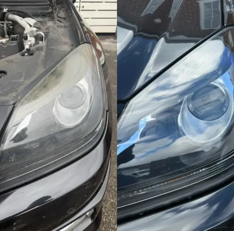 Headlight lens clarity after restoration